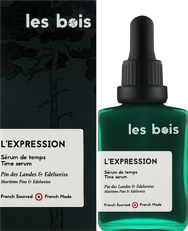 Les Bois Антивікова сироватка для обличчя з екстрактом морської соснової кори та едельвейсу L'expression - фото N2