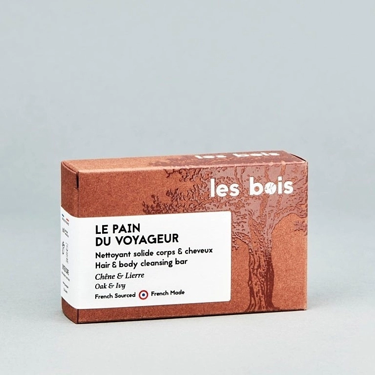 Les Bois Універсальне тверде мило для тіла та волосся з екстрактом кори дуба та плюща Le Pain Du Voyageur Oak & Ivy Hair & Body Cleansing Bar - фото N9