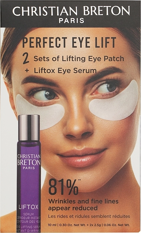 Christian Breton Набор Perfect Eye Lift Set (eye/ser/10 ml + eye/mask/2 pcs) - фото N1