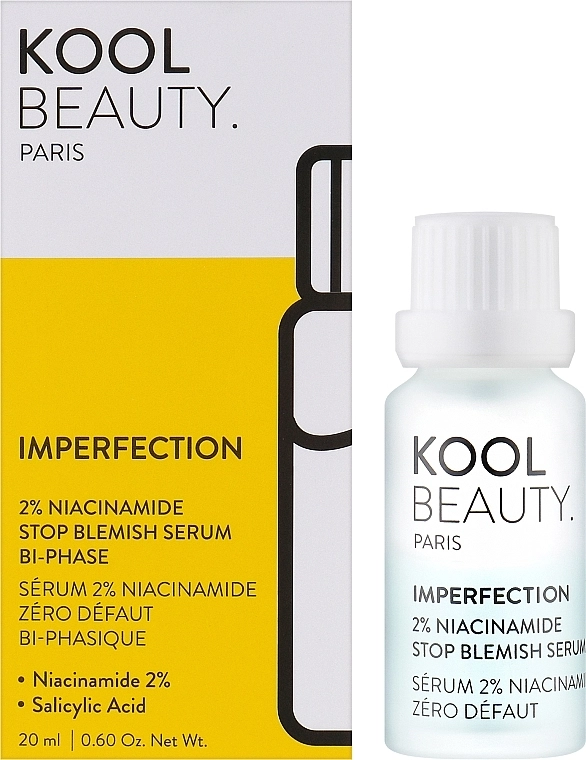Kool Beauty Двофазна сироватка для обличчя Imperfection 2% Niacinamide Stop Blemish Serum - фото N2