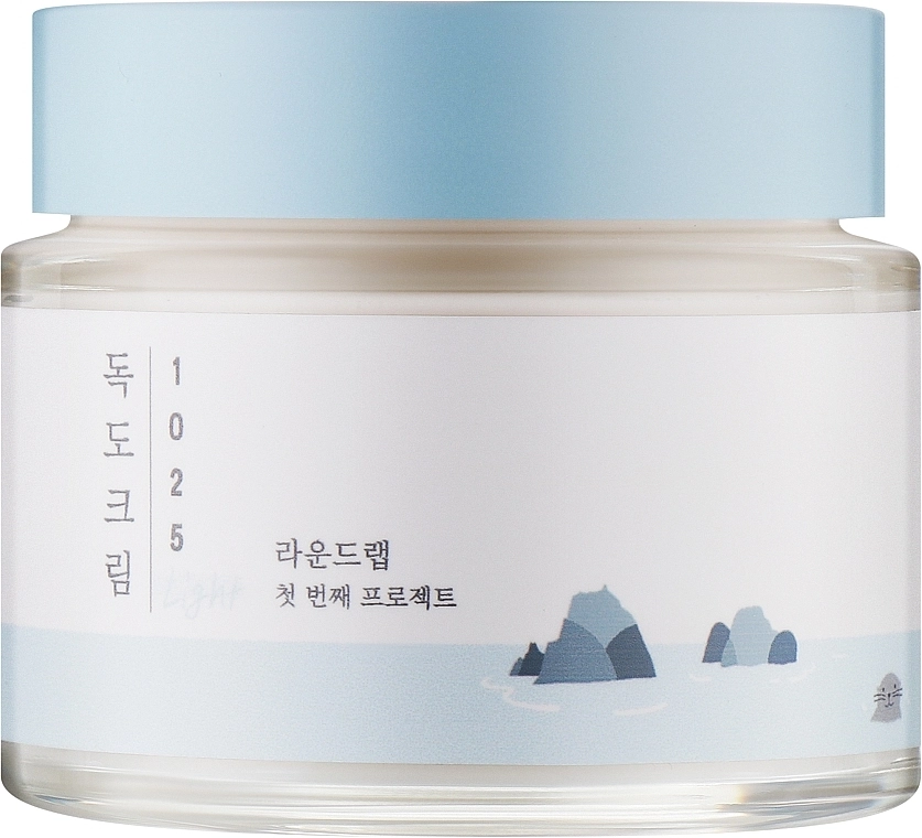 Легкий увлажняющий крем для лица с минералами - ROUND LAB 1025 Dokdo Light Cream, 80 мл - фото N1