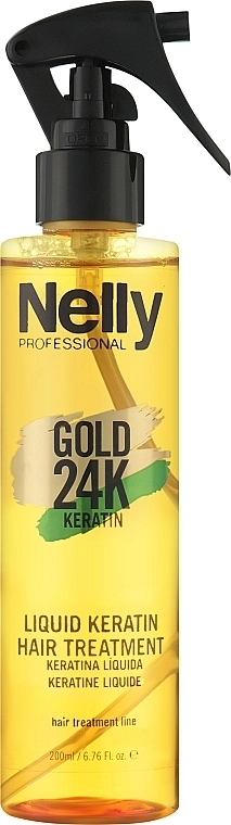Nelly Professional Спрей для волосся "Liquid Keratin" Gold 24K Spray - фото N1