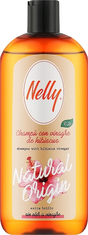 Nelly Шампунь для волос с уксусом гибискуса Natural Origin Shampoo - фото N1