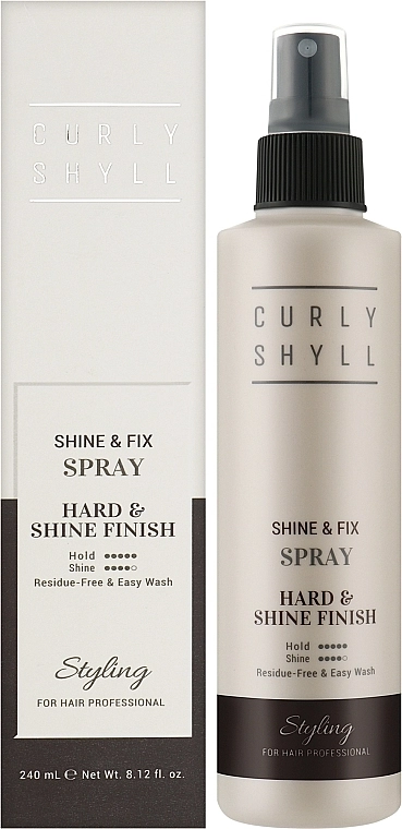 Curly Shyll Фиксирующий спрей для волос Shine & Fix Spray - фото N2