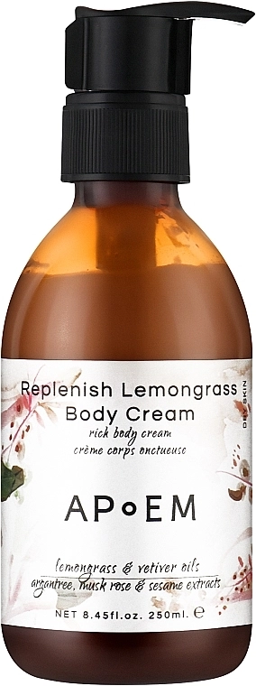 Apoem Відновлювальний крем для обличчя й тіла з лемонграсом Replenish Lemongrass Body Cream - фото N1