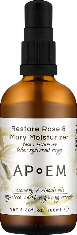 Apoem Ароматний зволожувальний засіб для обличчя й тіла Restore Rose & Mary Moisturizer - фото N1