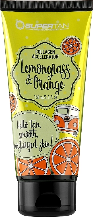 SuperTan Крем-прискорювач для засмаги в солярії "Лемонграс та апельсин" Lemongrass & Orange - фото N1
