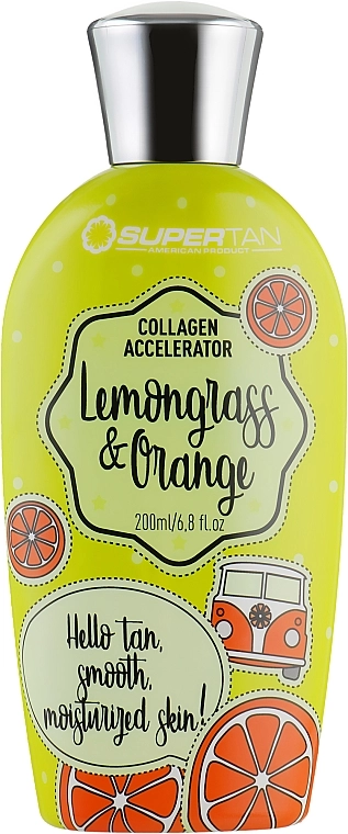 SuperTan Крем-прискорювач для засмаги в солярії "Лемонграс та апельсин" Lemongrass & Orange - фото N2