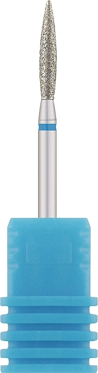 Nail Drill Фреза алмазна "Полум'я" 243 023LB, діаметр 2,3 мм, синя - фото N1