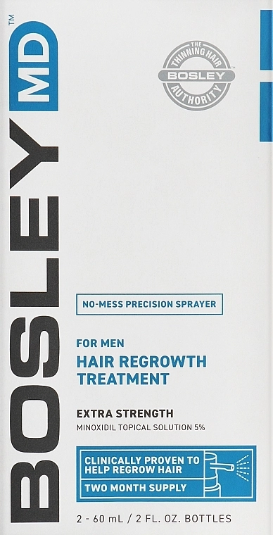 Bosley Спрей с миноксидилом 5% для восстановления роста волос у мужчин Hair Regrowth Treatment - фото N1