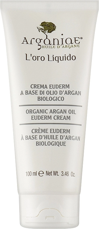 Arganiae Живильний зволожувальний крем для масажу Huile D'Abgane Organic Argan Oil Euderm Cream - фото N1