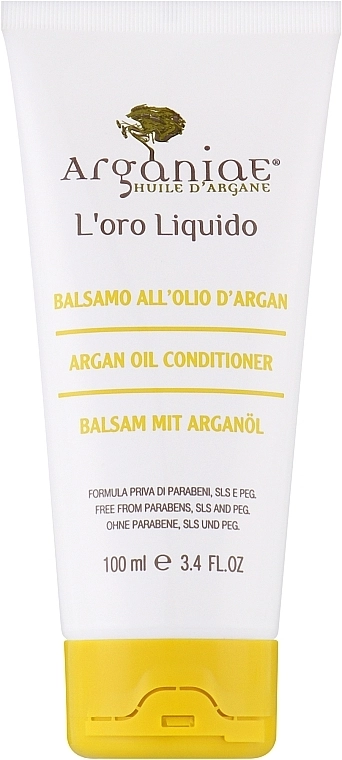 Arganiae Кондиционер для всех типов волос с аргановым маслом L'oro Liquido Conditioner With Argan Oil (туба) - фото N1