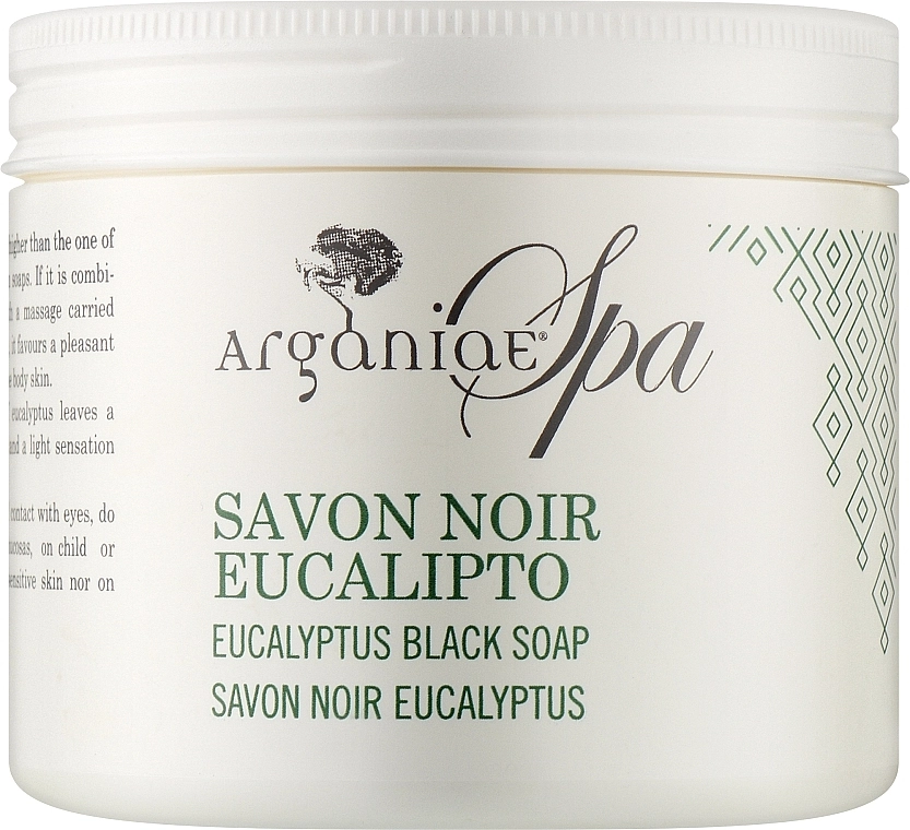 Arganiae Натуральне чорне оливкове мило "Эвкалипт" Spa Savon Noir Eucalyptus - фото N3