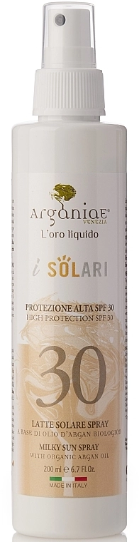 Arganiae Солнцезащитное молочко-спрей i Solari SPF 30 - фото N1