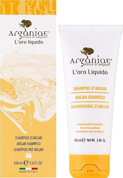 Arganiae Шампунь для всех типов волос L'oro Liquido Argan Shampoo (туба) - фото N2