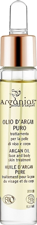 Arganiae Чистое 100% органическое органовое масло с пипеткой L'oro Liquido - фото N1