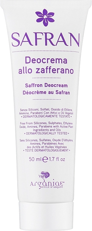 Arganiae Делікатний деокрем з органічним екстрактом шафрану для тіла Safran Deocream - фото N1