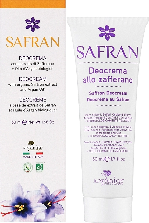 Arganiae Делікатний деокрем з органічним екстрактом шафрану для тіла Safran Deocream - фото N2