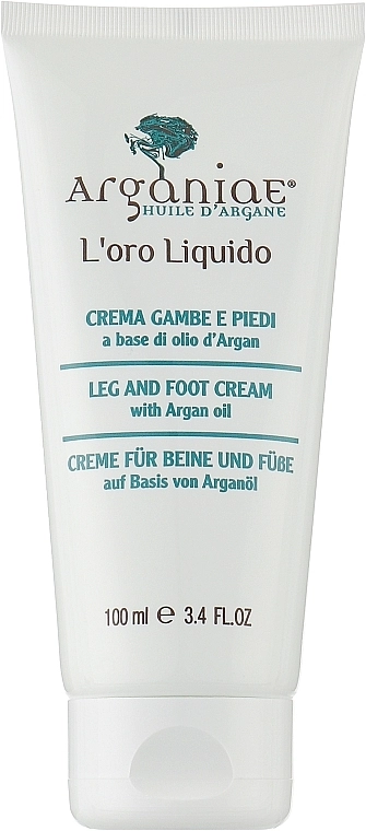 Arganiae Зволожувальний захисний крем для ніг з аргановою олією Foot & Leg Cream with Argan Oil - фото N1