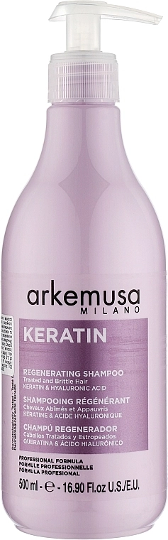 Arkemusa Восстанавливающий шампунь с кератином для ломких волос Keratin Shampoo - фото N1