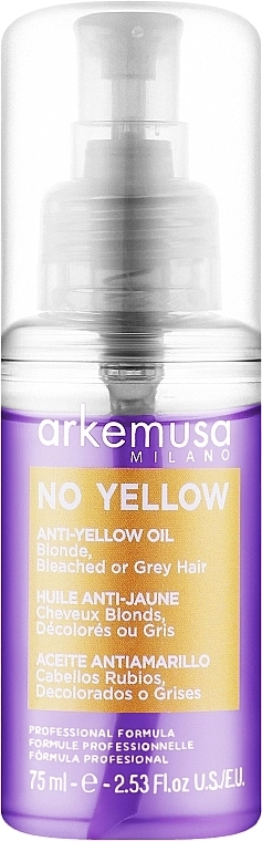 Arkemusa Олія проти жовтизни для блонда, освітленого та сивого волосся No Yellow Oil - фото N1