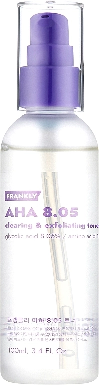 Frankly Тонер очищающий з AHA кислотой AHA 8.05% Exfoliating Toner - фото N1