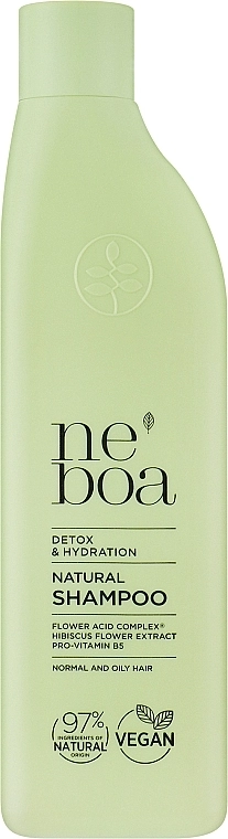 Neboa Увлажняющий и укрепляющий шампунь для нормальных и жирных волос Detox & Hydration Natural Hair Shampoo - фото N1
