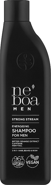 Neboa Енергетичний шампунь для чоловіків 3 в 1 Men Strong Stream Energising Shampoo - фото N1