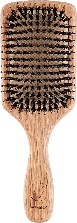 Krago Щітка для волосся з натурального дуба з натуральною щетиною кабана Eco Wooden Brush - фото N1