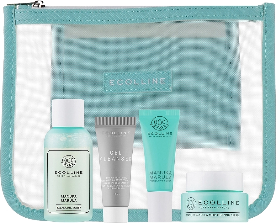 Ecolline Набор для ежедневного ухода за кожей лица, 5 продуктов Travel Kit - фото N1