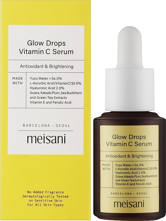 Meisani Сыворотка для лица с витамином С Glow Drops Vitamin C Serum - фото N2