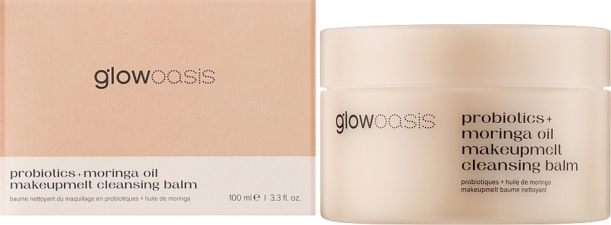 Glowoasis Очищаючий бальзам для обличчя "Пробіотики + олія морінги" Probiotics + Moringa Oil Makeupmelt Cleansing Balm - фото N2
