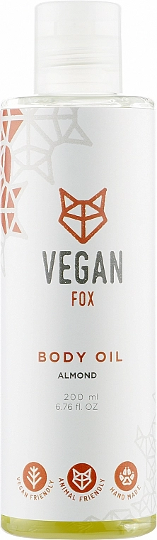 Vegan Fox Масло для тіла "Мигдальне" Body Oil Almond - фото N1