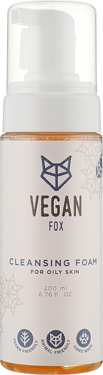 Vegan Fox Очищувальна пінка для жирної шкіри Cleansing Foam For Oily Skin - фото N1