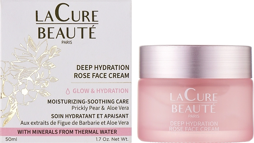 La Cure Beaute Зволожувальний крем для обличчя LaCure Beaute Deep Hydration Rose Face Cream - фото N2