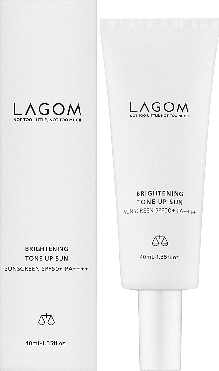 Lagom Освітлювальний сонцезахисний крем з вирівнювальним ефектом Brightening Tone Up Sun SPF 50+ PA++++ - фото N2