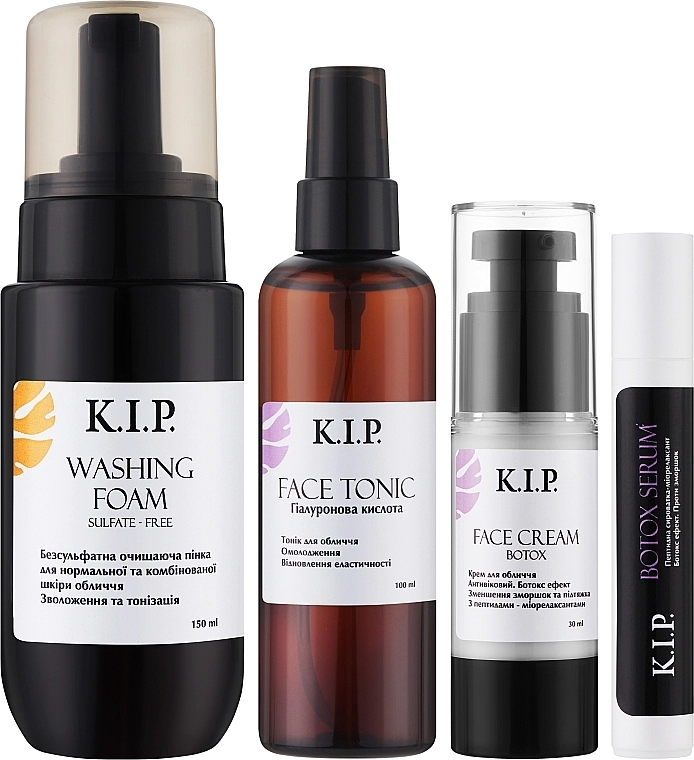 K.I.P. Набор Set (foam/150ml + tonic/100ml + serum/15ml + cr/30ml) - фото N1