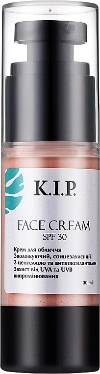 K.I.P. Крем для обличчя "Зволожуючий" з SPF-30 Face Cream - фото N1