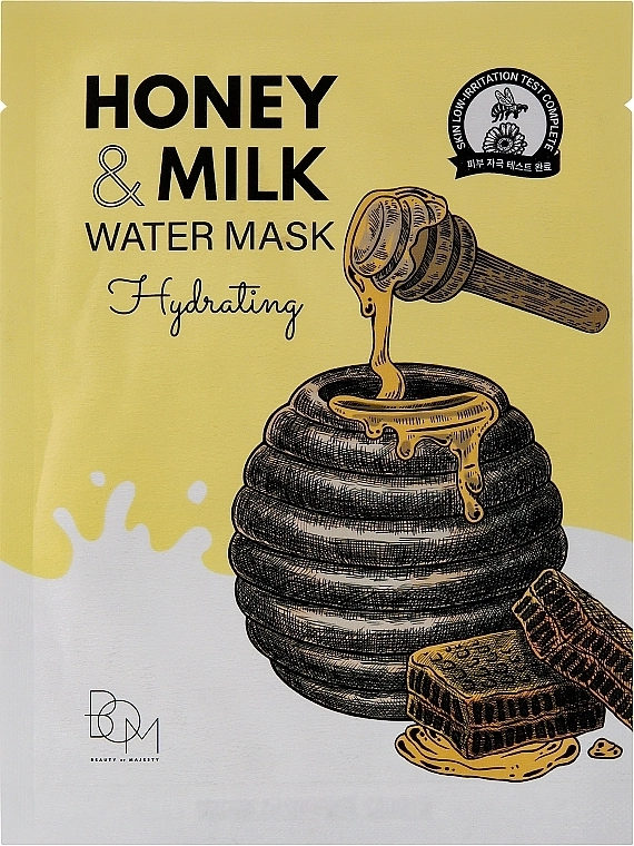 Beauty of Majesty Увлажняющая маска с медом и молоком Honey And Milk Water Mask Hydrating - фото N1