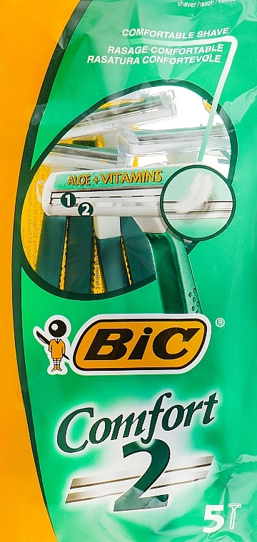 BIC Мужской станок для бритья "Comfort 2", 5 шт. - фото N1
