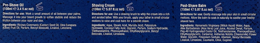 The Bluebeards Revenge Набір Cut-Throat Shaving Set (beard/oil/100/ml + cr/150ml + balm/150ml + shaving brush + shaver + towel) - фото N4