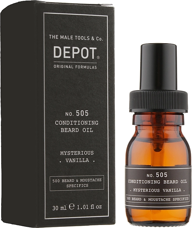 Depot Олія для бороди "Містична ваніль" Beard&Moustache Specifics 505 Beard Oil Mysterious Vanilla - фото N2
