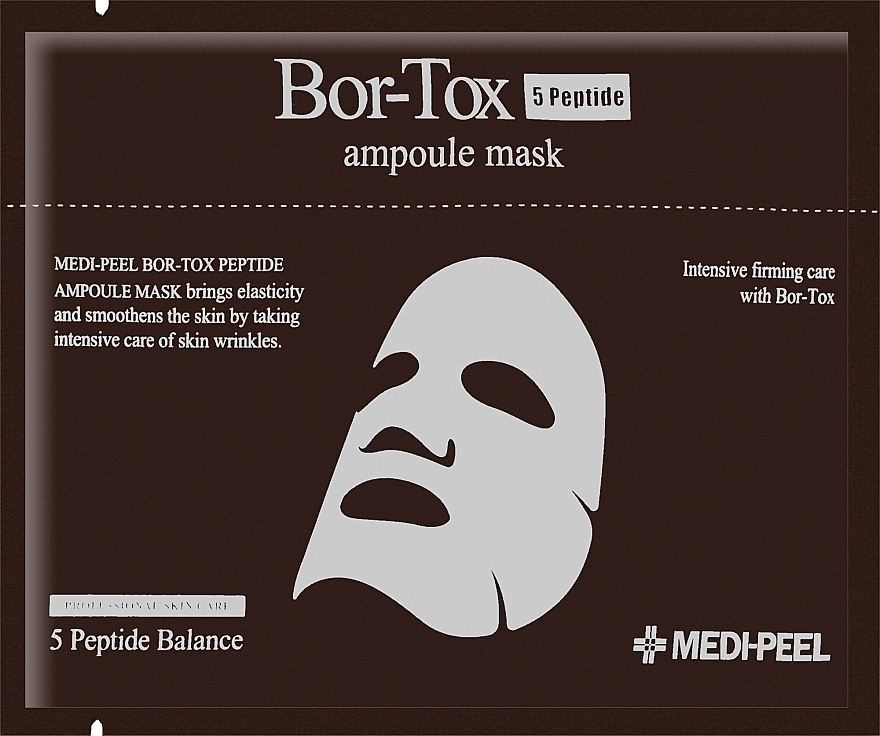 Тканинна ліфтинг-маска з пептидним комплексом - Medi peel Bor-Tox 5 Peptide Ampoule Mask, 30 мл, 10 шт - фото N2