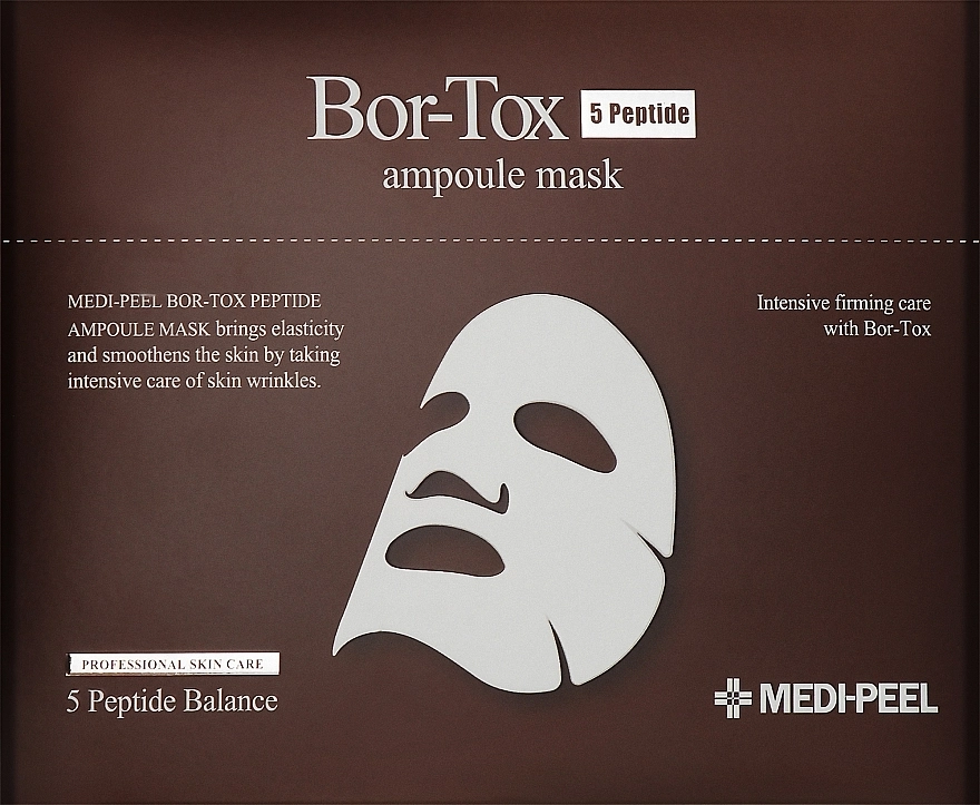 Тканинна ліфтинг-маска з пептидним комплексом - Medi peel Bor-Tox 5 Peptide Ampoule Mask, 30 мл, 10 шт - фото N1