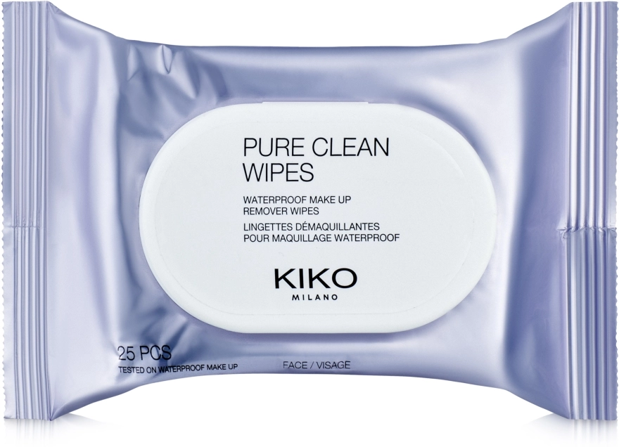 Kiko Milano Серветки для зняття водостійкого макіяжу Pure Clean Wipes - фото N2