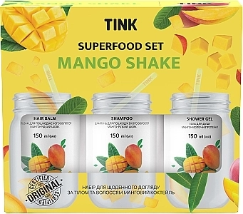 Tink Подарочный набор Superfood Mango Shake Set (sh/gel/150ml + shmp/150ml + balm/150ml) - фото N1