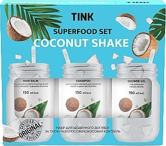 Tink Подарочный набор Superfood Coconut Shake Set (sh/gel/150ml + shmp/150ml + balm/150ml) - фото N1