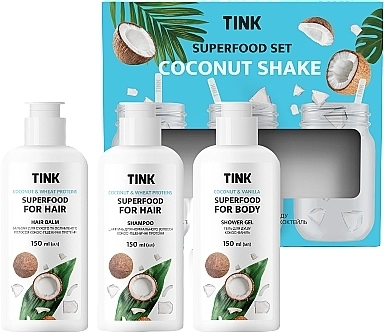 Tink Подарунковий набір Superfood Coconut Shake Set (sh/gel/150ml + shmp/150ml + balm/150ml) - фото N3