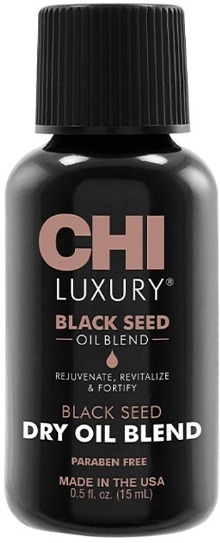 Масло черного тмина для волос - CHI Luxury Black Seed Oil Blend Dry Oil, 15 мл - фото N1