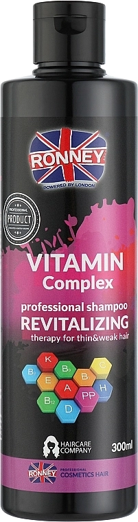 Ronney Professional Шампунь для тонких и ослабленных волос с комплексом витаминов Vitamin Complex Revitalizing Shampoo - фото N2